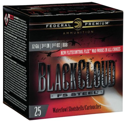 Federal Black Cloud FS Steel 12 GA 3.5 1 1/2 oz BB Round 25 Bx/ 10 Cs