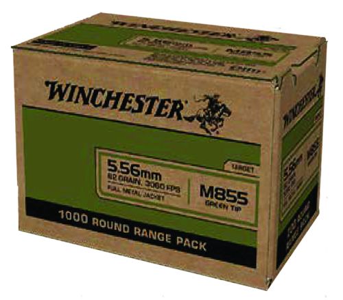 Winchester Full Metal Jacket 5.56x45mm NATO Ammo 62 gr 1000 Round Box
