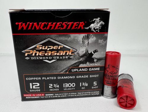Winchester Super Pheasant Diamond Grade 12 GA 2.75 1 3/8 oz #5 Shot 25ct Box