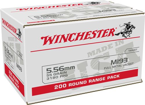 Winchester Full Metal Jacket 5.56x45mm NATO Ammo 55 gr 800 Round Box