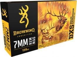 Browning Ammo BXS 7mm Rem Mag 139 gr Terminal Tip 20rd box - B192400071
