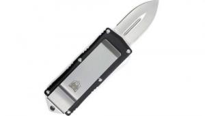Cobra Tec Knives Money Clip 1.75" Plain D2 Steel Black Aluminum Handle OTF - BLKMCOTF
