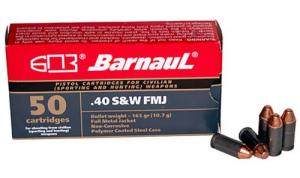 Barnaul Ammo Target 40 S&W 165 gr Full Metal Jacket (FMJ) 50 Bx/ 10 Cs - BRN40SWZNFMJ165
