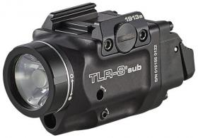 Streamlight 69418 TLR-8 Sub w/Laser Red Laser 500 Lumens, 640-660nM Wavelength, Black 141 Meters Beam Distance - 78