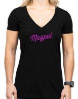 Magpul  Rover Script Women's Black Cotton/Polyester Short Sleeve XL - MAG1336-001-XL