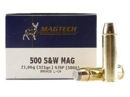 Magtech Range/Training 500 S&W Mag 325 gr Semi-Jacketed Soft Point (SJSP) 20 Bx/ 25 Cs - 500B