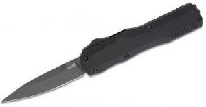 Kershaw Livewire Automatic 3.30" OTF Spear Point Plain Black DLC CPM MagnaCut Steel Blade, Black Anodized Aluminum Handl - 280