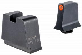 Trijicon GL243C601146 Suppressor/Optic Height Sights- For Glock Slim Frame Black Green Tritium Orange Outline Front Sight Black - 171
