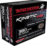 Winchester Ammo Kinetic High Energy 380 Automatic Colt Pistol (ACP) 85 - HE380JHP