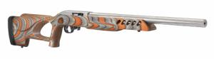 Ruger 10/22 Semi Auto Rifle, 22 LR, 20" Target BBL, Stainless Steel Hammer Forged Finish, BLK/ORG Lam. Thumbhole STK, 10rd - 31142