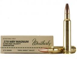 Weatherby Select Plus Barnes TSX Lead Free Hollow Point 378 Weatherby Ammo 270 gr 20 Round Box - B378270TSX