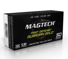Magtech Guardian Gold 40 S&W 155 GR Jacketed Hollow Point 20 Bx/ 50 Cs - GG40A