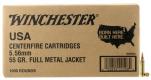 Winchester Full Metal Jacket 5.56x45mm NATO Ammo 55 gr 1000 Round Box