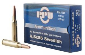 PPU Metric Rifle 6.5x55 Swedish 139 gr Full Metal Jacket (FMJ) 20 Bx/ 10 Cs - PP6SWF