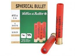 Sellier & Bellot Buckshot 410ga  3" 00 Buck  5 Pellet  25rd box - V051562U