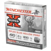 Winchester  Super-X  410 Ga. 2 1/2" 1/5 oz Rifled Slug 5rd box - X41RS5