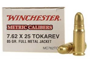 Winchester 7.62X25MM Tokarev Metric 85 Grain Full Metal Jack - MC762TOK