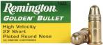 Remington .22 Short  High Velocity 29 Grain Plated Lead Round 50rds - 1022