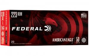 Main product image for Federal American Eagle Varmint .223 Rem Ammunition 50 Grain JHP 3325 fps