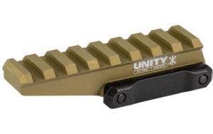 Unity Tactical FAST Red Dot Riser Elevates Lower 1/3 Mount to 2.26" Optical Height Direct to Picitinny FDE - FST-ORF