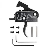 Rise Armament, Super Sporting Trigger, Join or Die, Curved Trigger, Anodized Finish, Black, Includes Anti-Walk Pins - RA-140-JOD