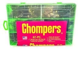 Chompers 4" Skirted Twin Tail Grub Kit - 67 pc kit - HG4KIT-23