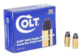 COLT AMMO .380 ACP 80GR. Solid Copper Hollow Point 20 - AC380HP