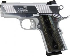 Iver Johnson Arms THRASHERCHR9 1911 Thrasher Officer 70 Series 9mm Luger 3.13" 8+1 Chrome Black Wood Grip Novak LoMount Rear Sig - GIJ23CHR