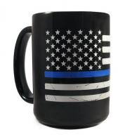 Thin Blue Line American Flag 11oz Coffee Mug - MUG-DIST-TBL-11