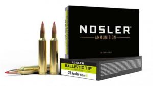 Nosler Ballistic Tip Rifle Ammunition 28 Nosler 160 gr. BT SP 20 rd. - 43463