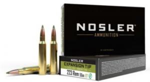 Nosler Expansion Tip Rifle Ammunition 223 Rem. 55 gr. ET SP 20 rd. - 40150
