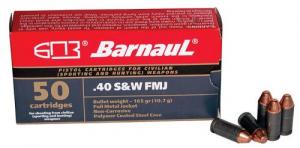 BARNAUL 40 S&W 165gr FMJ Stl Poly  500Rd - BRN 40SW FMJ165