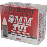 Fort Scott Munition TPD Black Pistol Ammo 9mm 80 gr. TUI 20 rd. - 9MM-080-SCVTPD