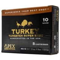Apex Turkey TSS Shotgun Ammo 10 ga. 3-1/2 in. 2-1/2oz #7.5 shot  5 Round - MG10-7.5