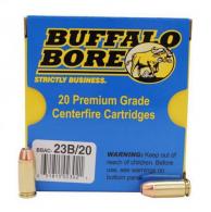 Buffalo Bore Heavy High Pressure Jacketed Hollow Point 40 S&W+P Ammo 180 gr 20 Round Box - 23B/20