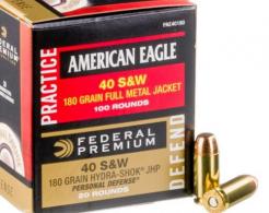 Federal Personal Defense 40 Smith & Wesson 180 GR Full Metal Jacke - PAE40180HST