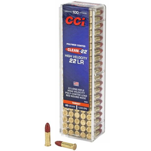 CCI Clean-22 High velocity .22 LR 40GR Lead Round Nose Poly-Coated