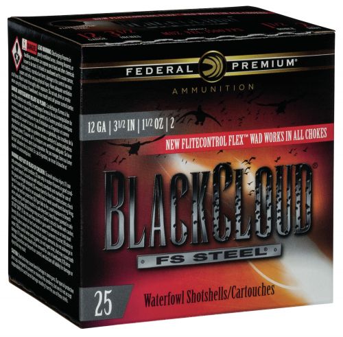 Federal Black Cloud FS Steel 12 GA 3.5 1 1/2 oz #2 shot 25rd box