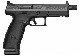 CZ-USA P-10 Full Size 9mm Double 4.50 10+1 Black Interchangeable Backstrap Grip Black Nitride Slide - 01543