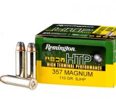 Remington Ammunition HTP .357 MAG 110 GR Semi Jacketed Hollow Point (SJHP) 20 Bx/ 25 Cs - RTP357M7A