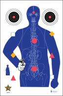 Action Target SSO-99 Sarasota Sheriff's Office Silhouette/Vitals Hanging Paper Target 23" x 35" 100 Per Box - SSO99100