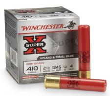 Winchester  Super X High Brass 410 Gauge Ammo 2.50" 1/2oz #4 Shot 25rd box - X414