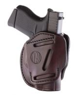 1791 Gunleather 3 Way Signature Brown Leather OWB For Glock 42 Ambidextrous Hand - 3WH2SBRA