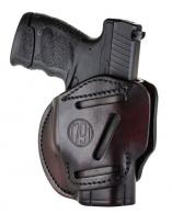 1791 Gunleather 3 Way Signature Brown Leather OWB For Glock 26;Ruger LC9;S&W Shield Ambidextrous Hand - 3WH3SBRA