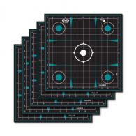 Girls With Guns Splash Self-Adhesive Paper 12" x 12" Grid Black Target w/Turquoise Accents 5 Per Pack - 15280