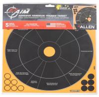 Allen EZ Aim Splash Self-Adhesive Paper 12" x 12" Circle Black/Orange 5 Pack - 15248