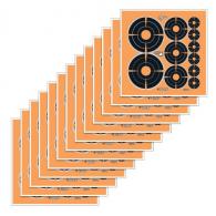 Allen EZ Aim Splash Self-Adhesive Paper 1"/2"/3" Bullseye Black/Orange 12 Per Pack - 15254