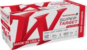 Winchester Ammo Super Target Steel Round Target Load 12 GA 2.75" 1 1/8 oz 7 Round 200 Bx/ 2 Cs Value Pack - TRGT12S7VP