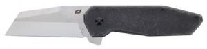 Schrade Slyte 3" Folding Plain Satin D2 Steel Blade 4.50" Dark Stonewash Stainless Steel Handle