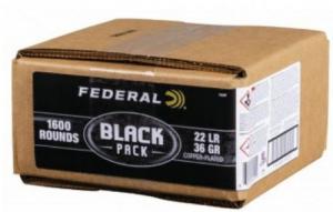 Federal Black Pack .22 LR  36gr Copper Plated HP 1600 Rd - 788BF